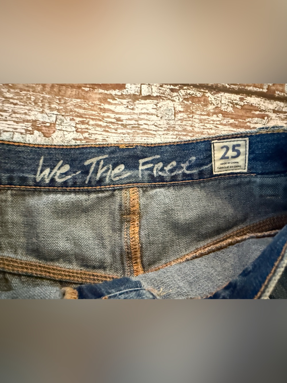 We The Free Denim Mini Skirt in Blue 25 waist - Picture 2 of 6